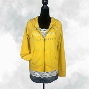Aeropostale Y2k Yellow Women's Large Hoodie Jacket